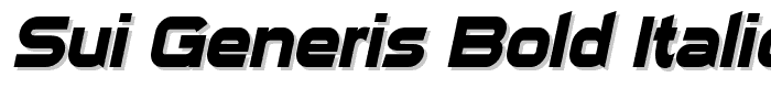 Sui Generis Bold Italic font